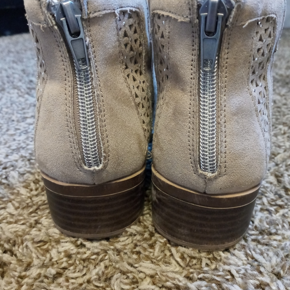 Brown heeled boots